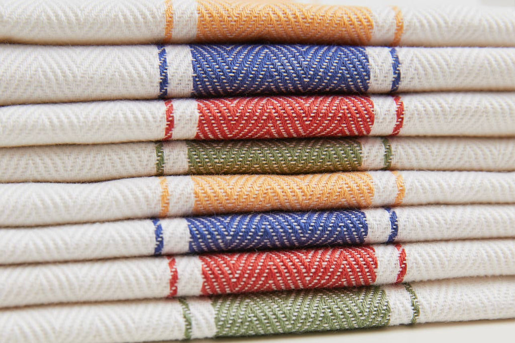 Herringbone Red Classic Italian Kitchen Towel