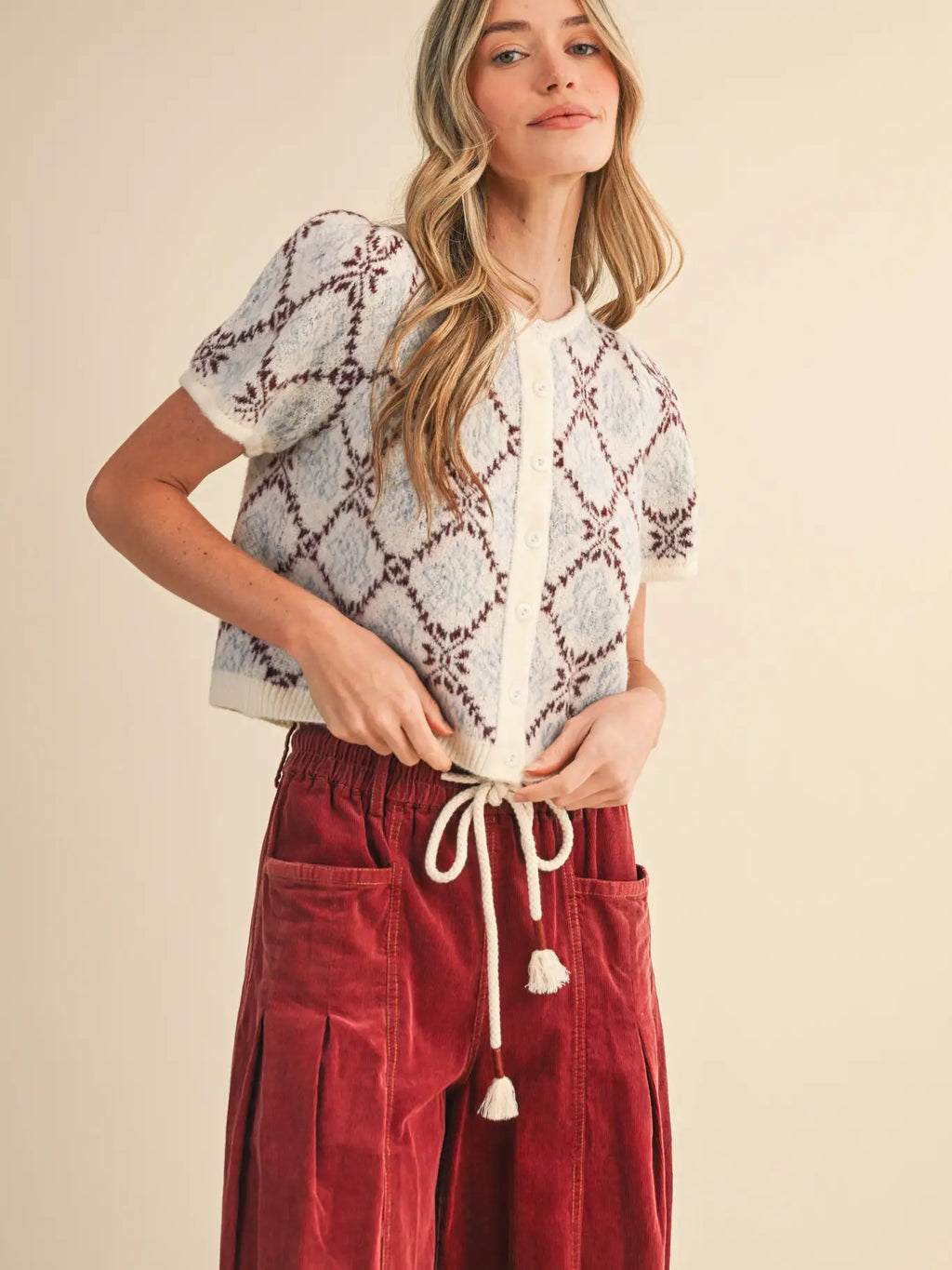 Floral Short Sleeve Cardigan