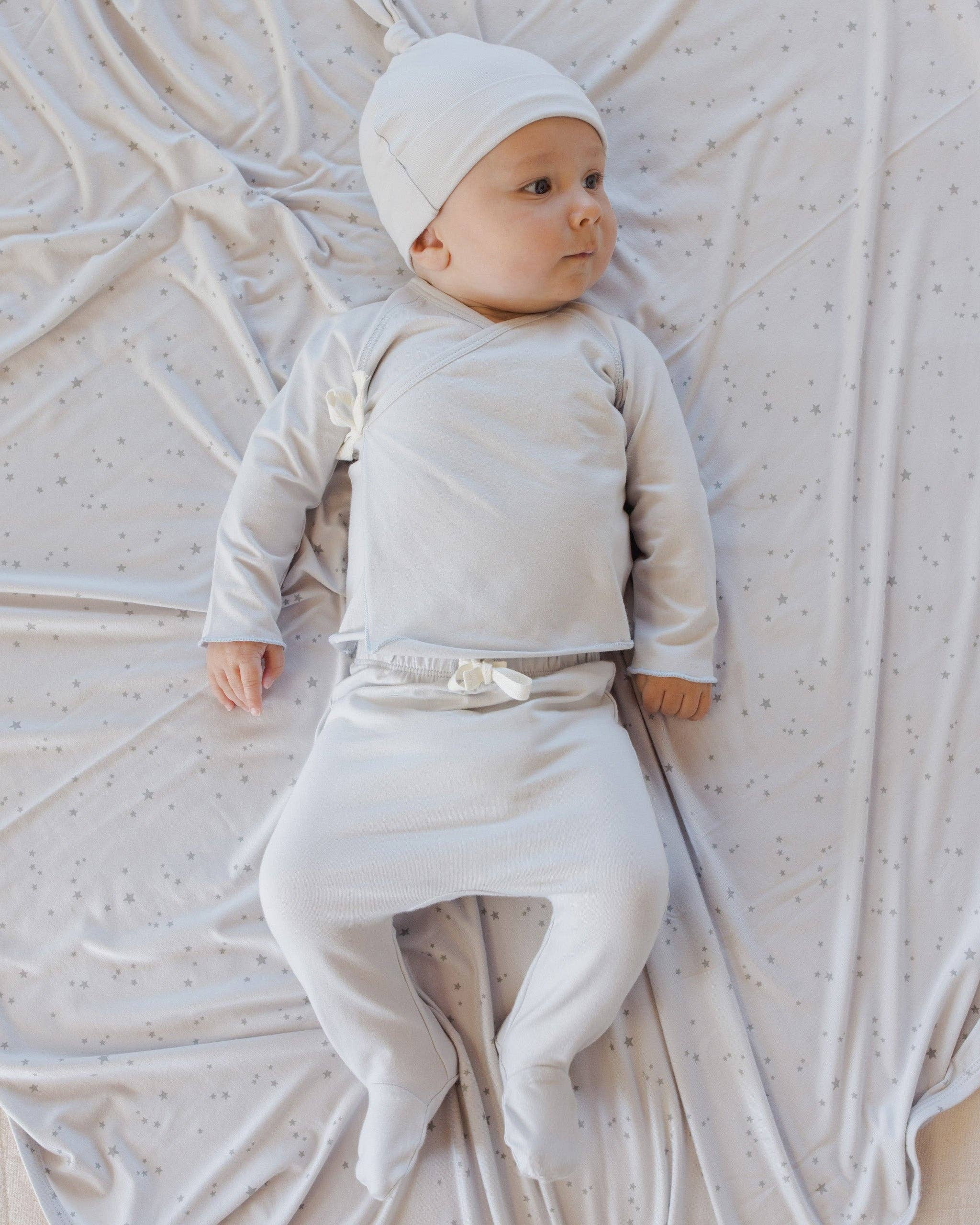 Fog Wrap Top + Footed Pant Set