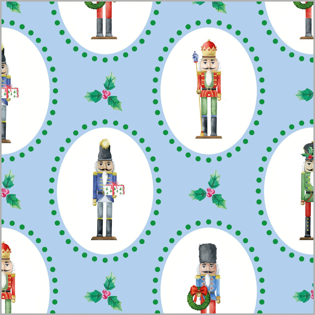 Nutcracker Plaque Continuous Roll Gift Wrap