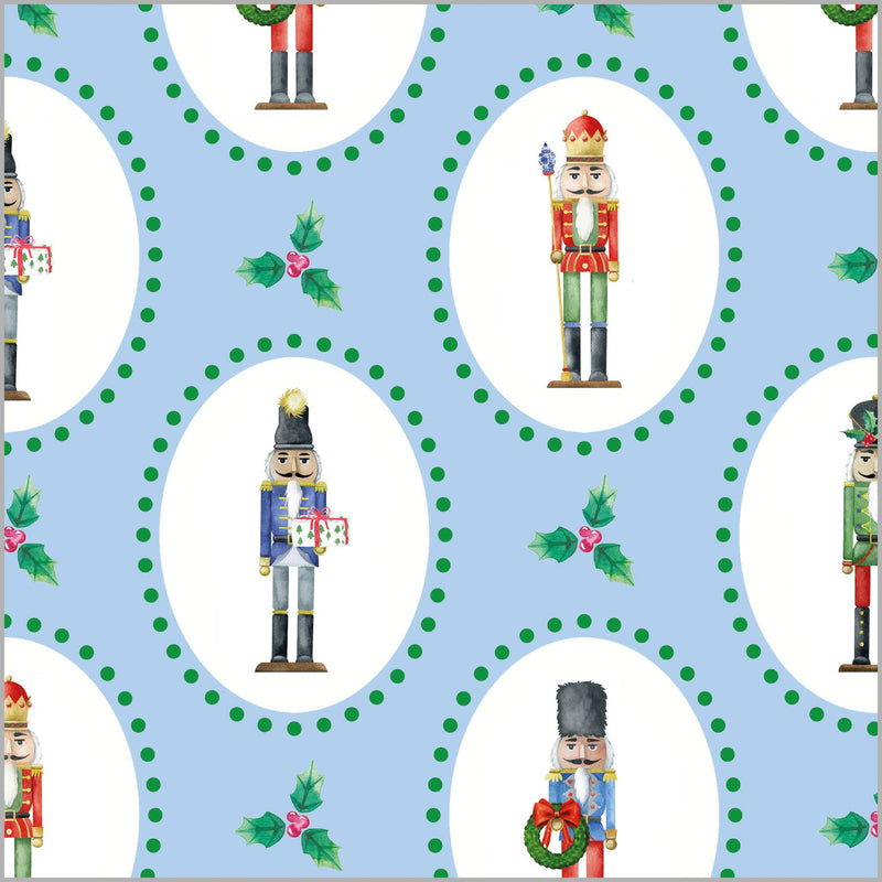 Nutcracker Plaque Continuous Roll Gift Wrap