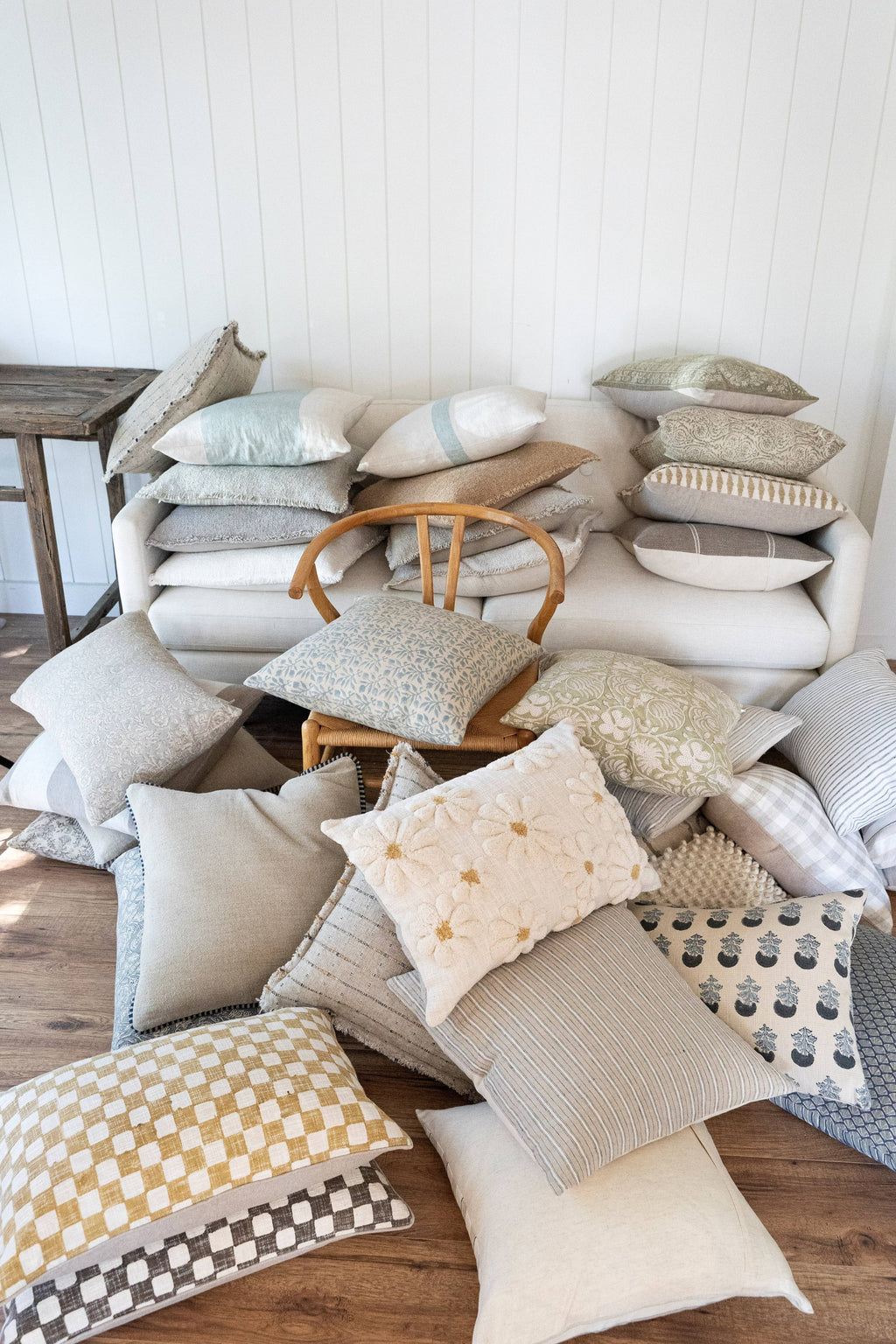 13x21 Ticking Stripe Linen Pillow