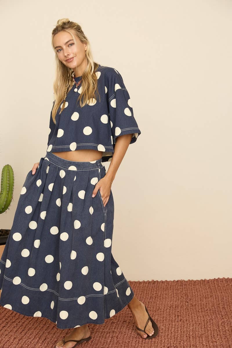 Polka Dot Cropped Top