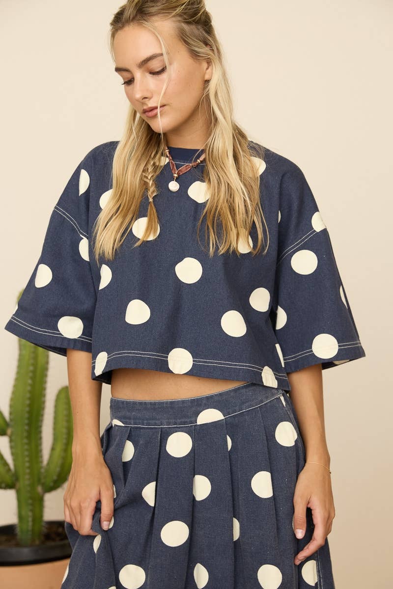 Polka Dot Cropped Top
