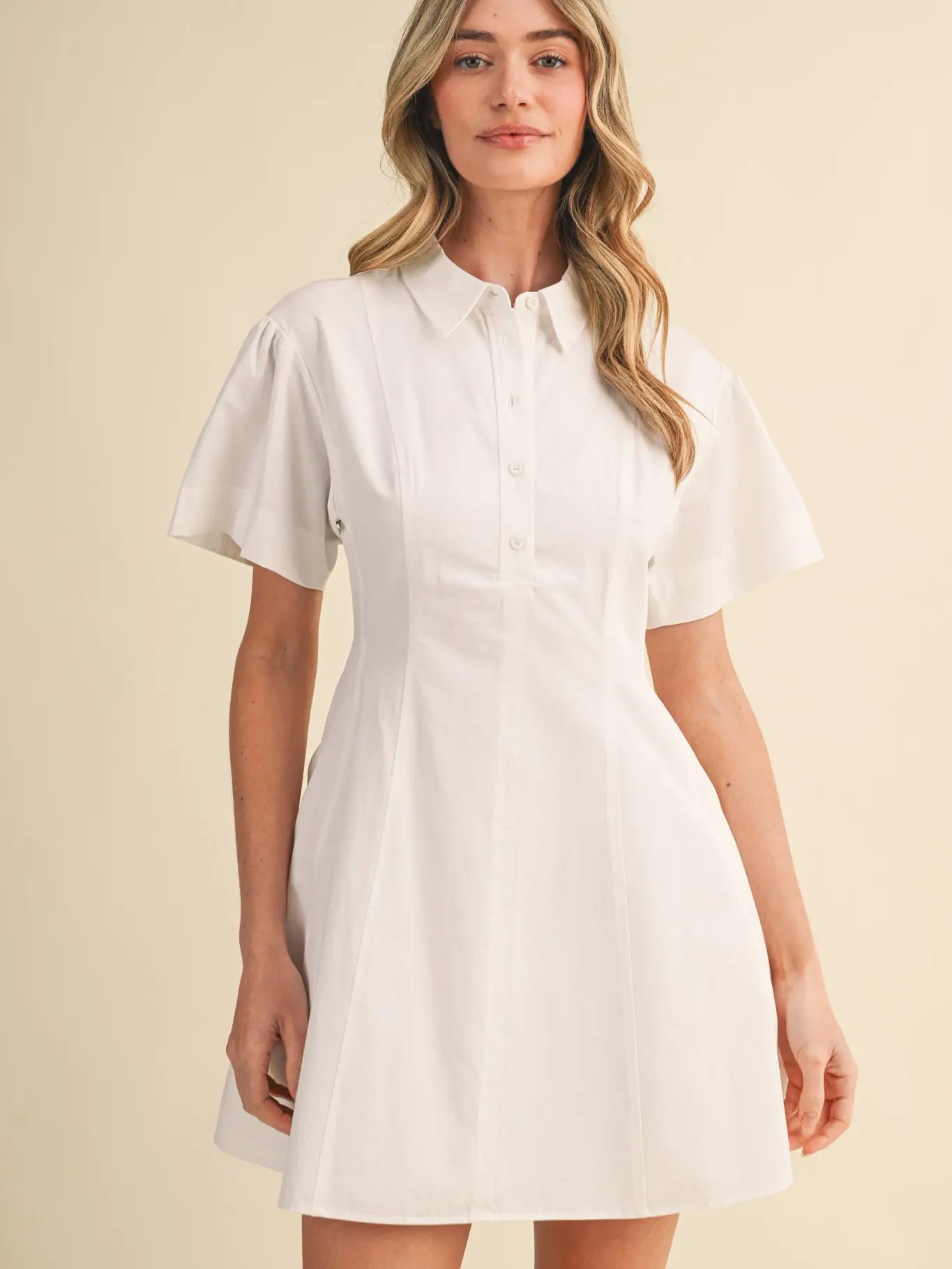 Fit and Flare Short Sleeve Mini Dress