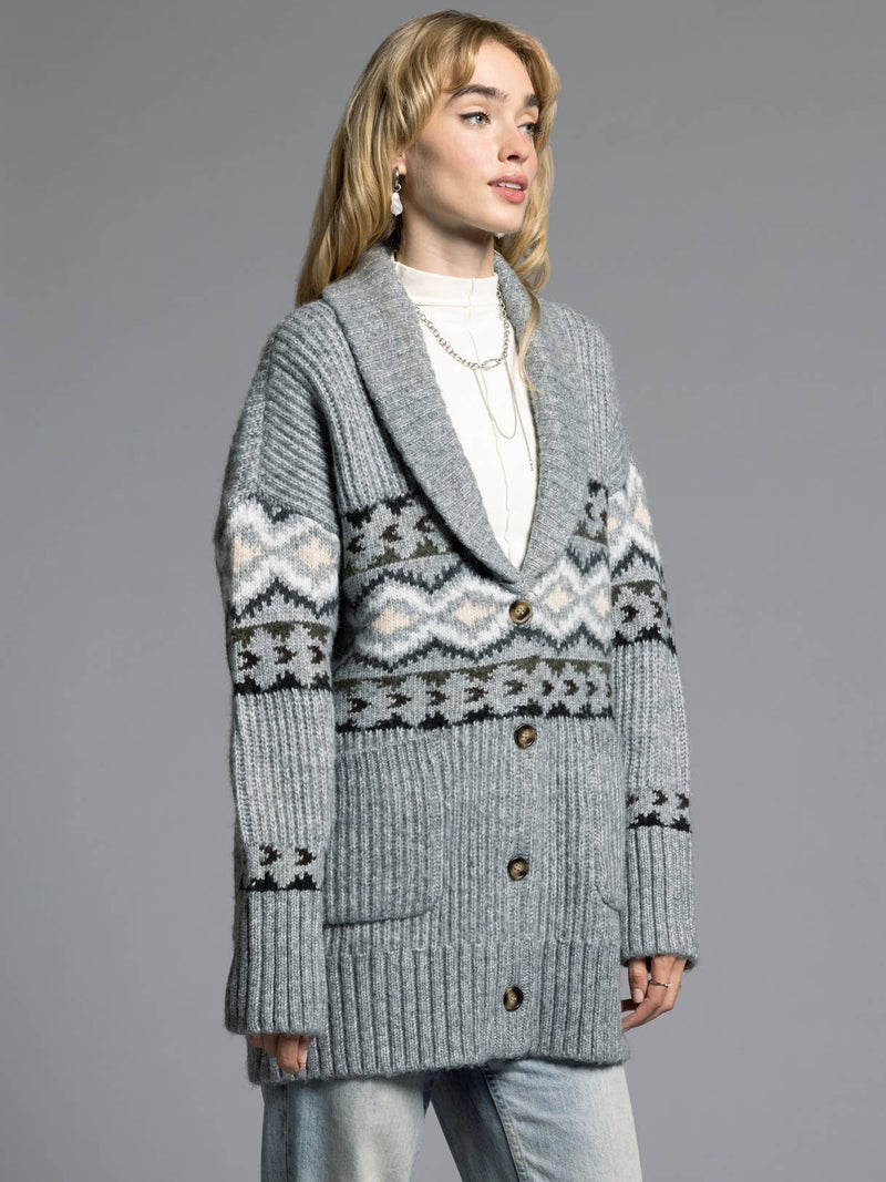 Shawl Lapel Cardigan