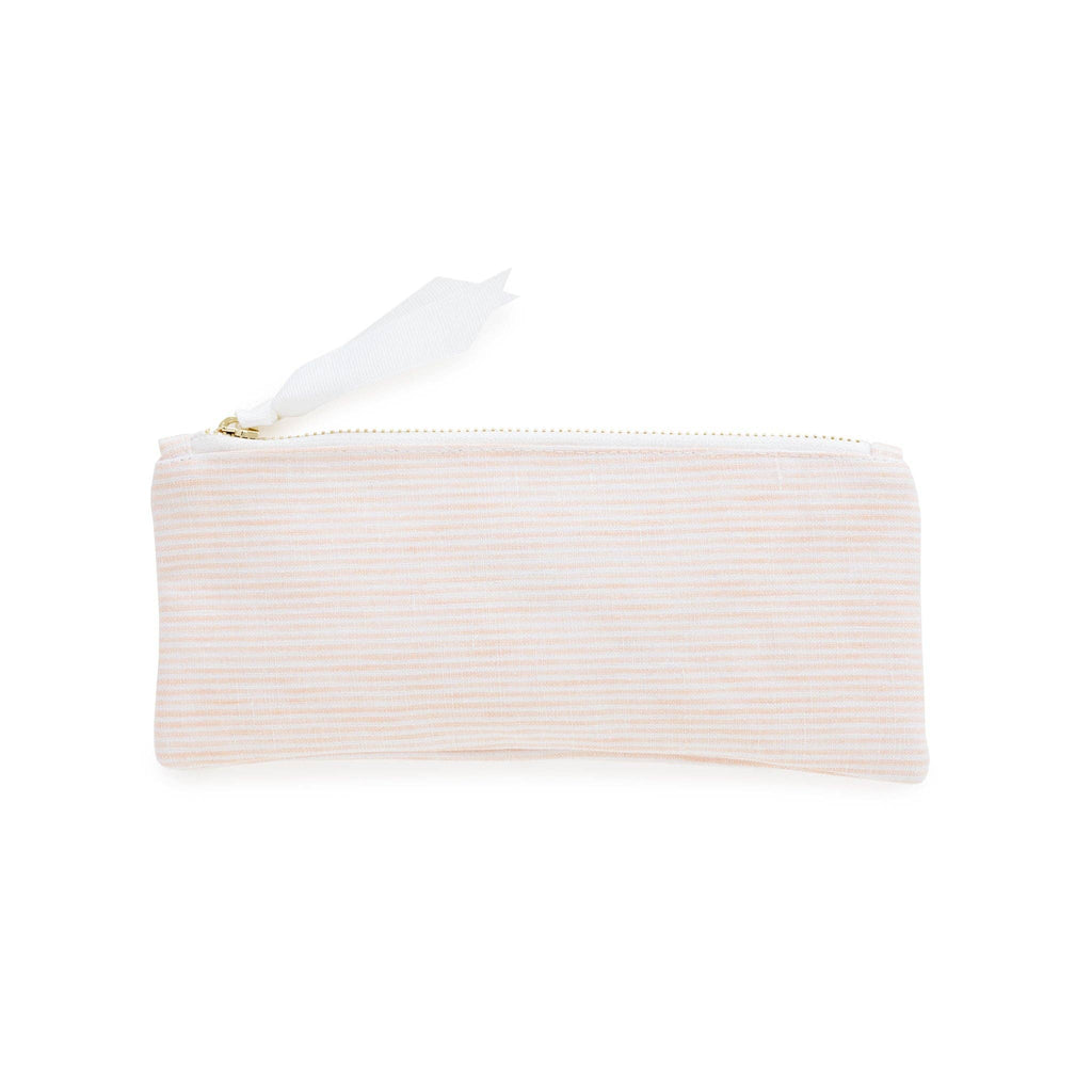 Pink Pinstripe Pencil Pouch