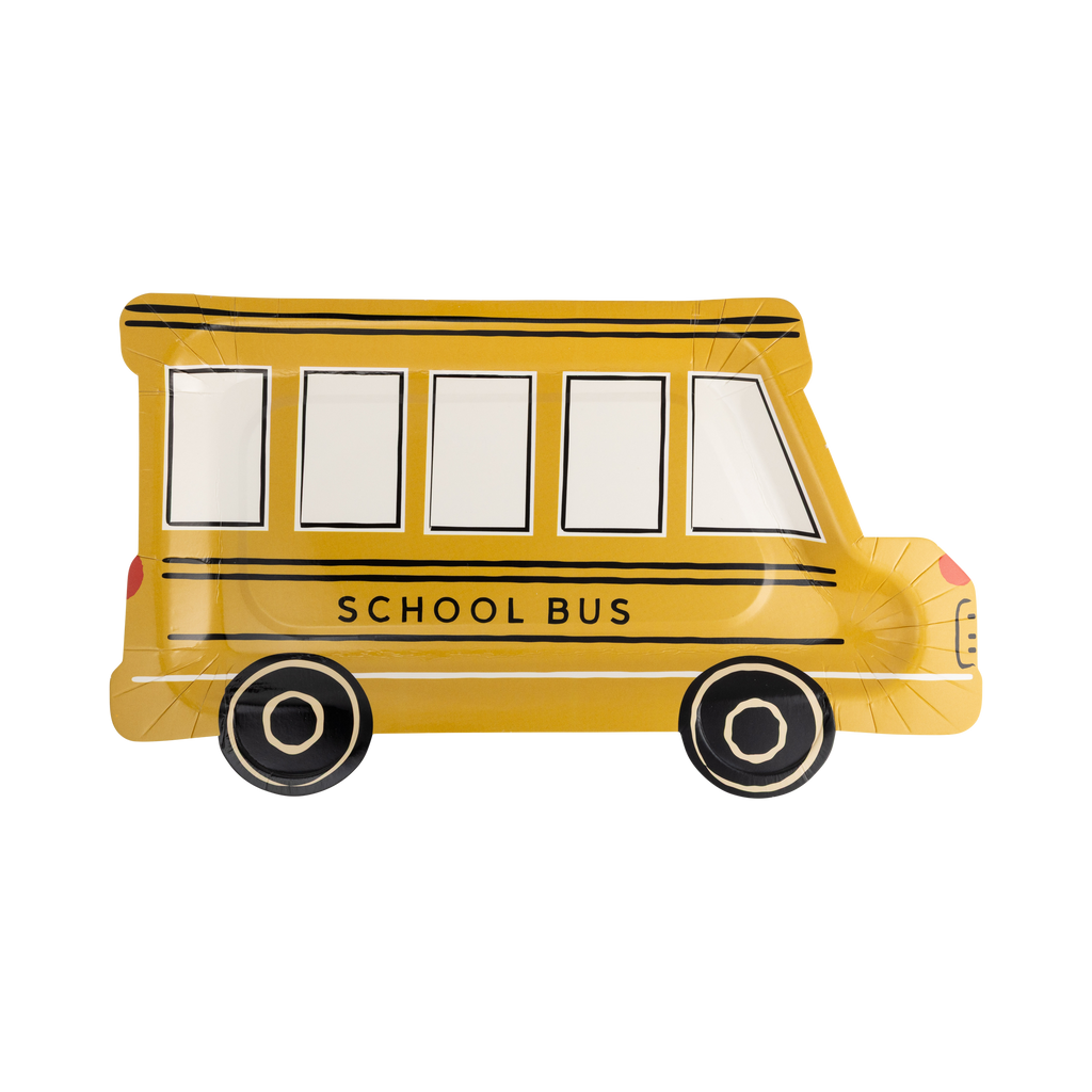 School Bus Shaped Plates