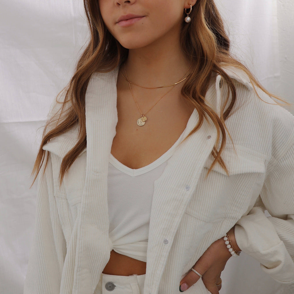 Audrey Gold Filled Pearl Hoops