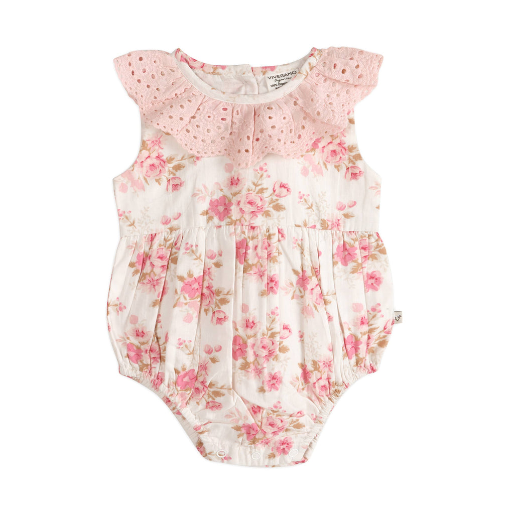 Nova Floral Baby Romper + Headband Set