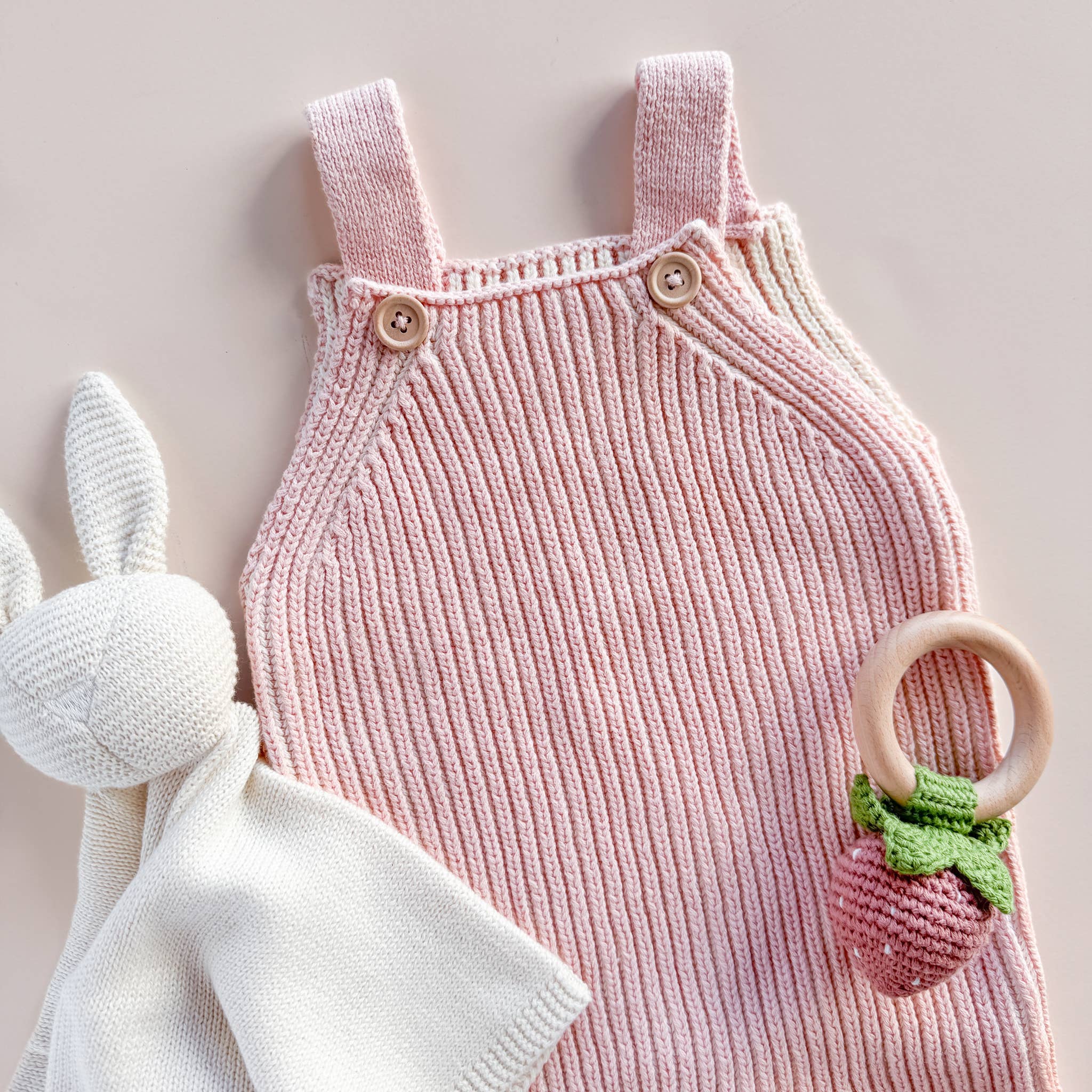 Strawberry Pink Teether Rattle