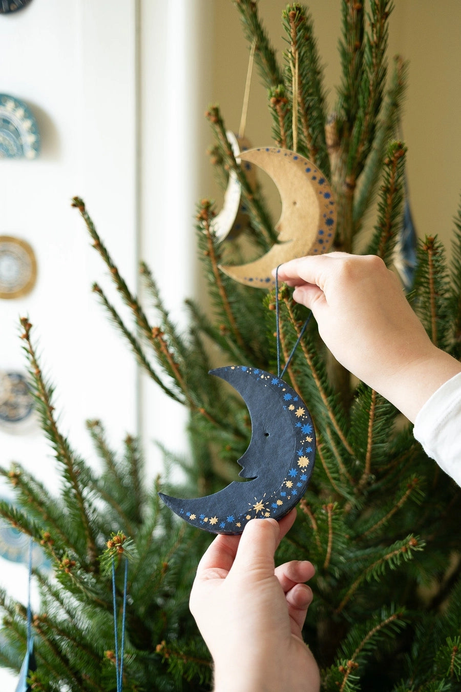 Midnight Man on the Moon Paper Ornament