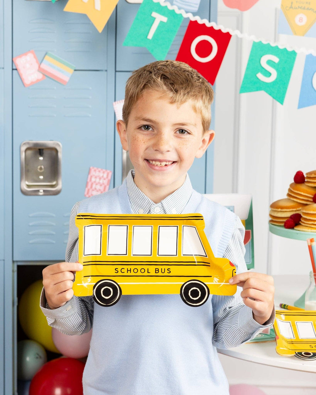 School Bus Shaped Plates