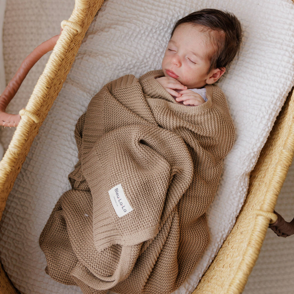 Heritage Knit Swaddle Baby Blanket