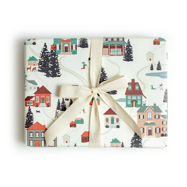 Folk Village Wrapping Paper