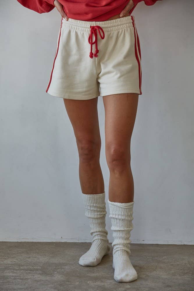 French Terry Wide Leg Shorts