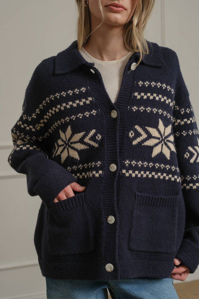 Nordic Snowflake Cardigan