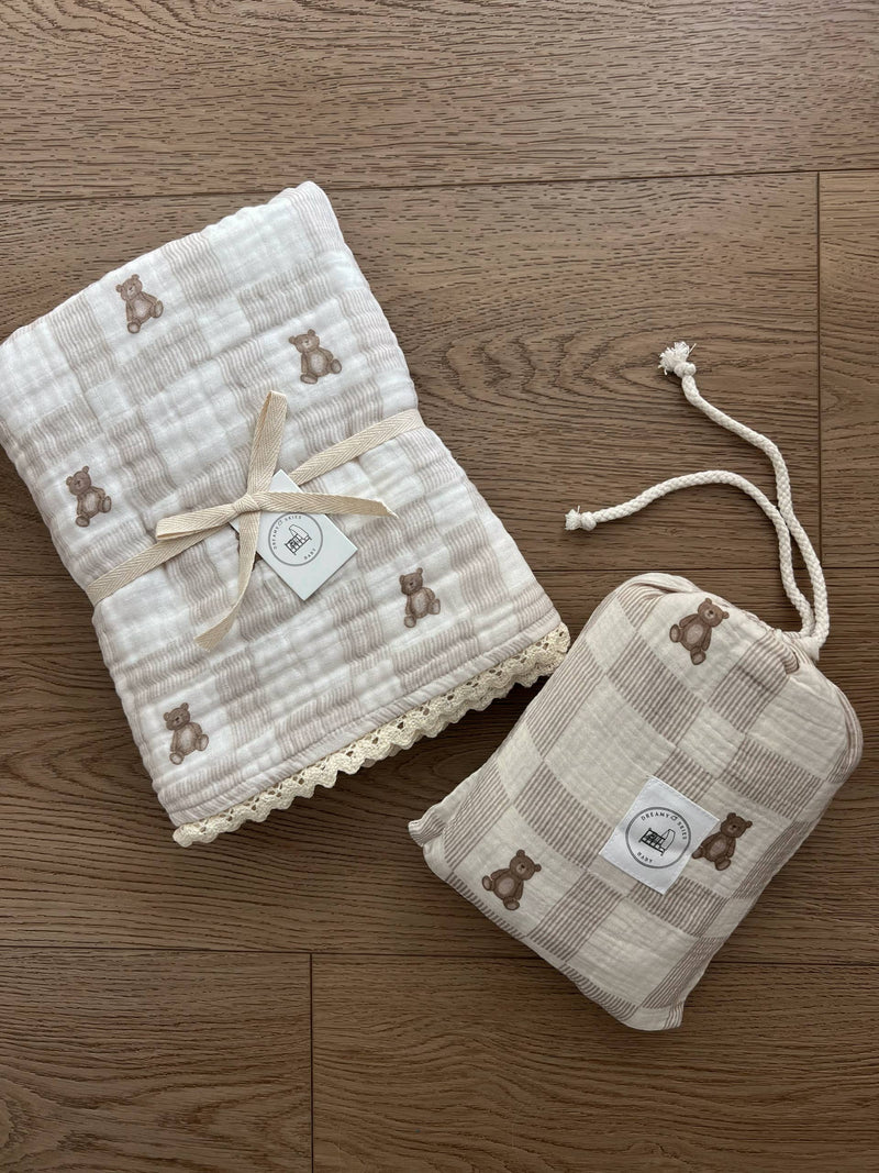 Vintage Teddy Gauze Blanket