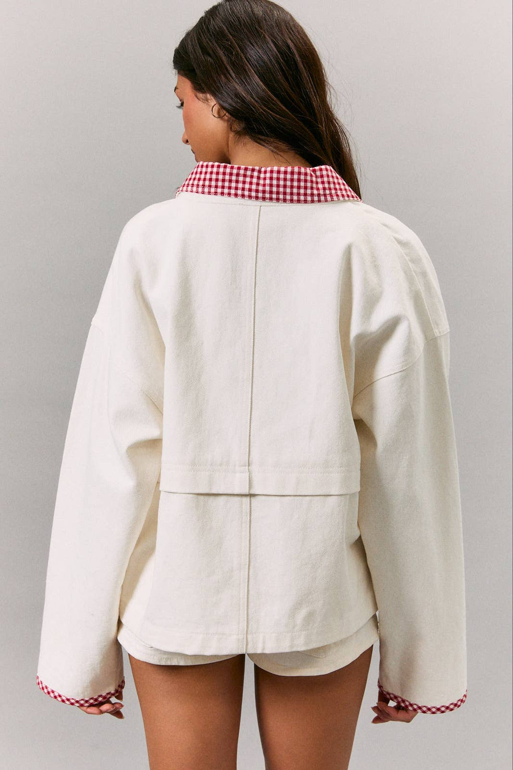 Gingham Contrast Jacket