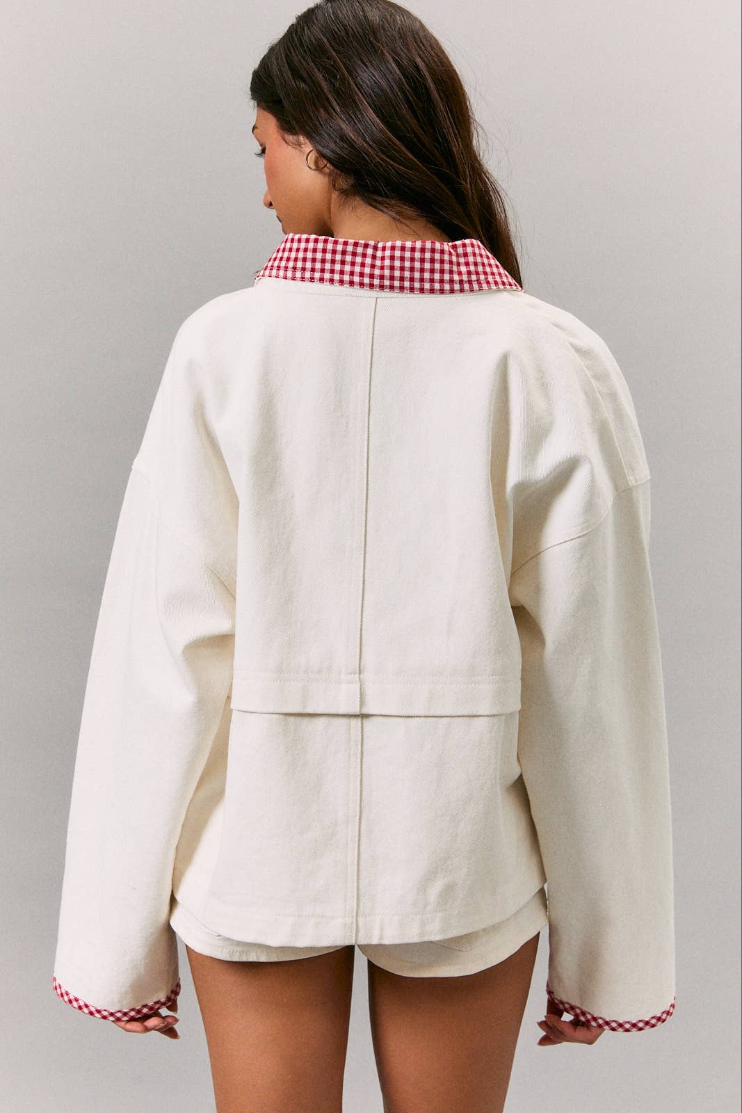 Gingham Contrast Jacket