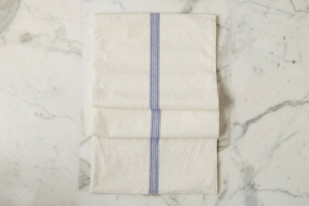 Vintage Navy Blue Stripe Table Runner
