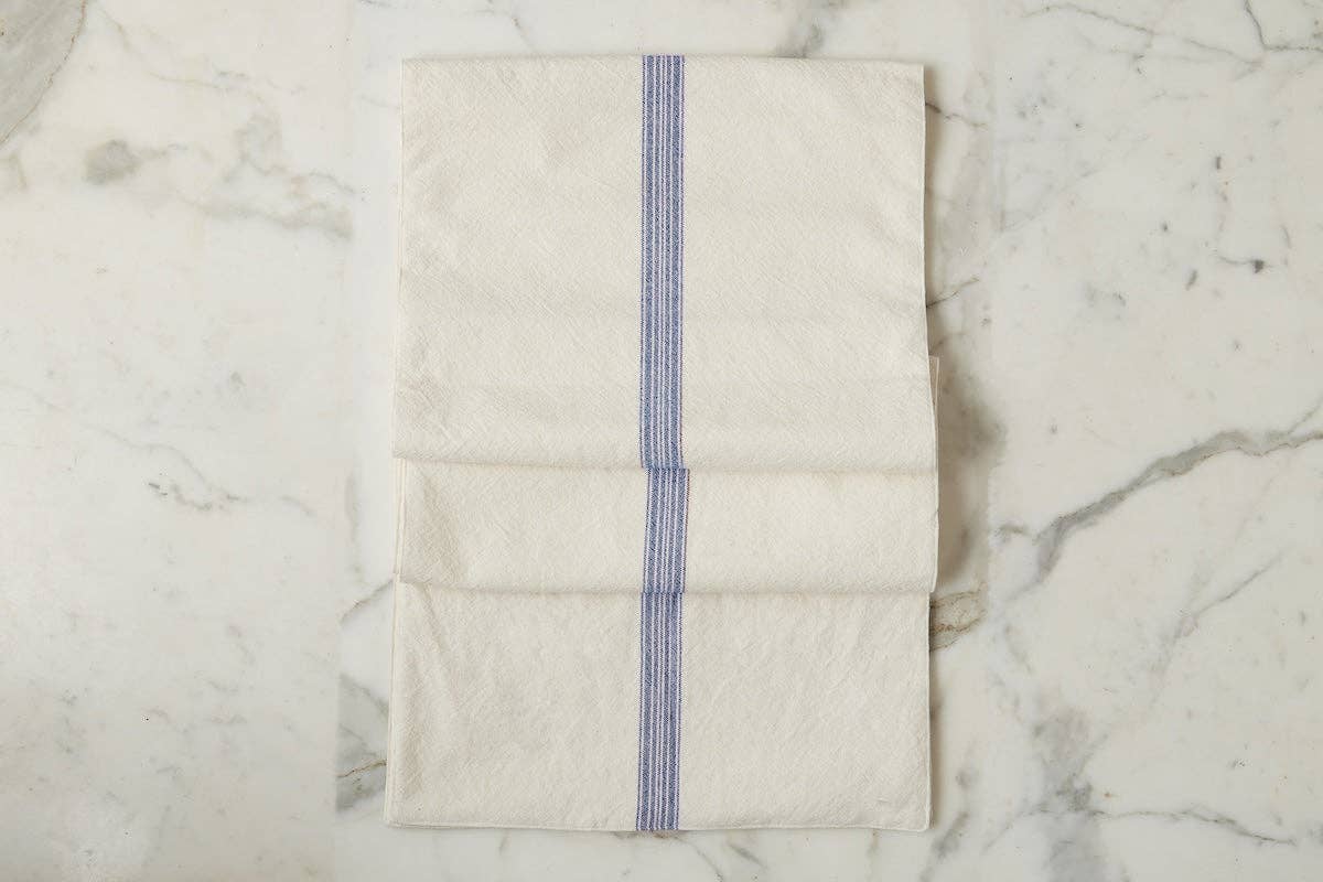 Vintage Navy Blue Stripe Table Runner