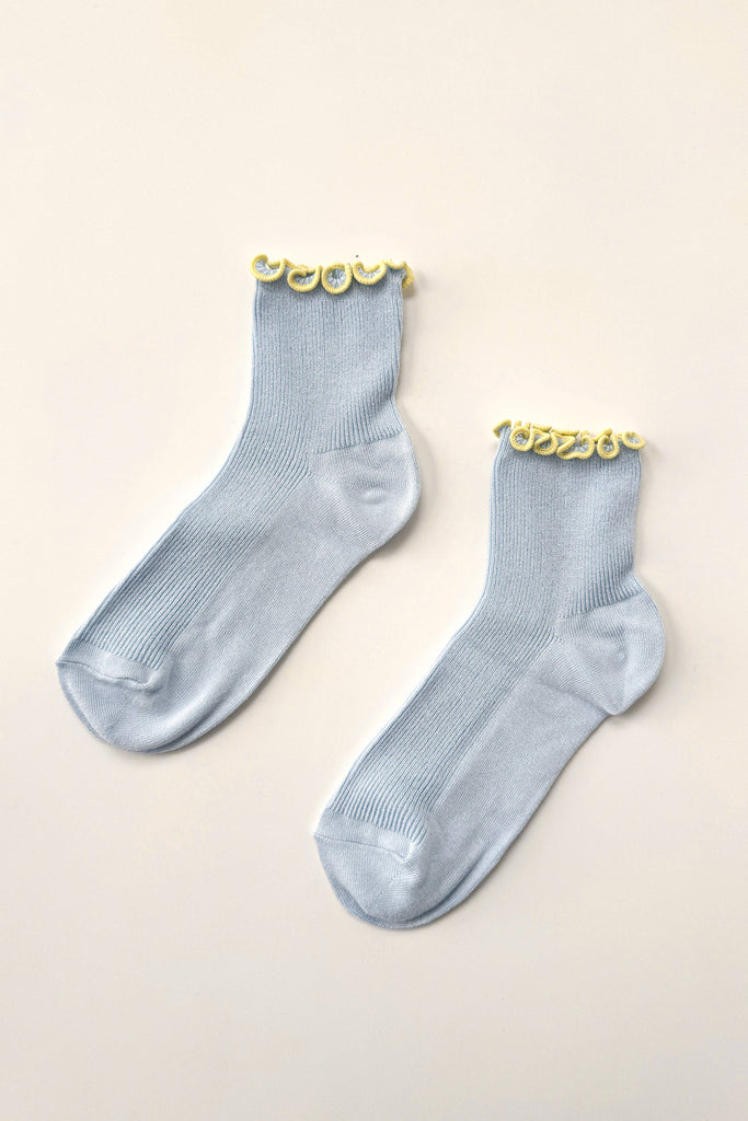 The Petite Ruffled Modal Socks