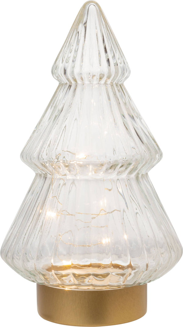 Glass Tiered LED Tree