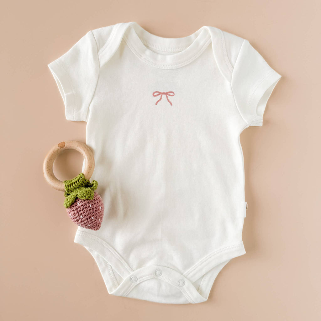 Strawberry Pink Teether Rattle
