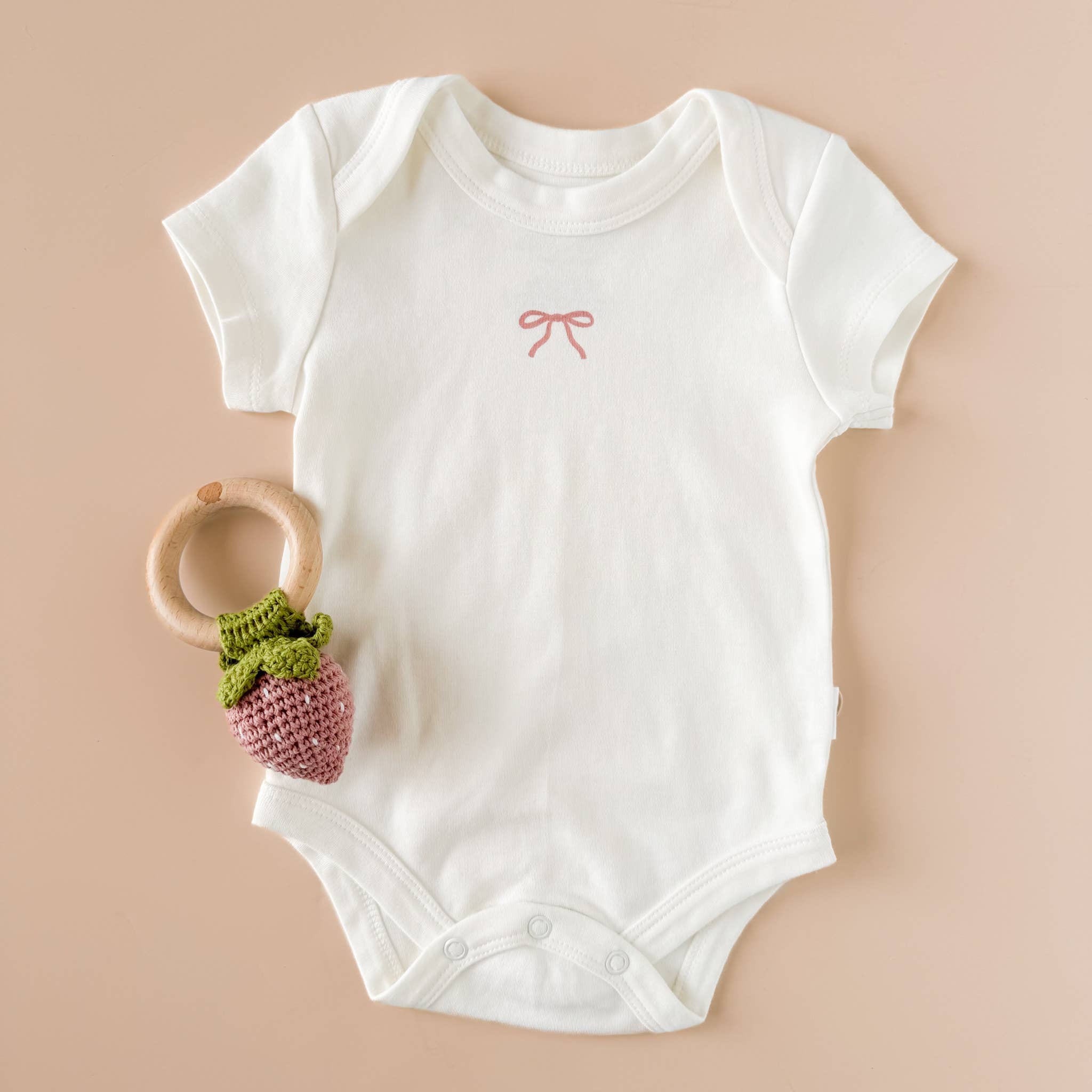 Strawberry Pink Teether Rattle