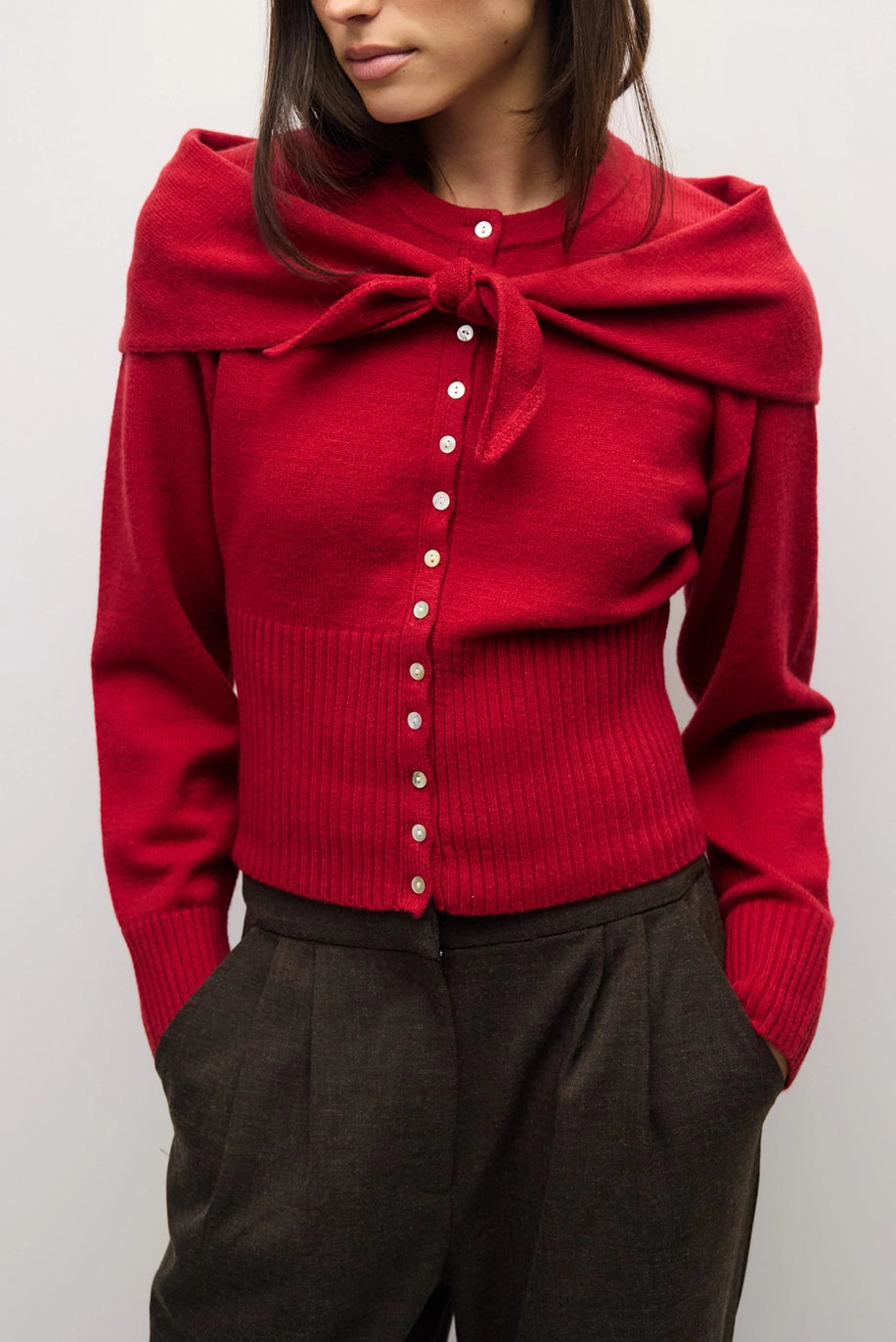 The Briana Cardigan & Scarf Set