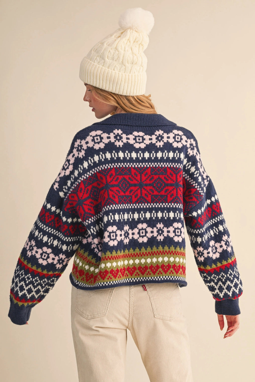 Fair Isle Sweater Cardigan