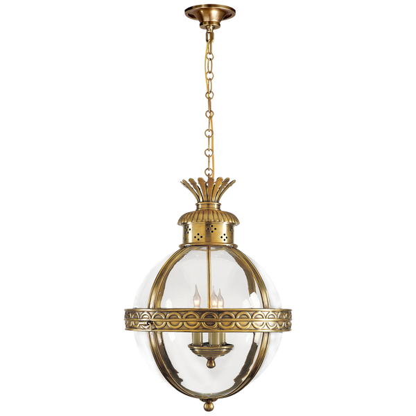 IN STORE Crown Top Banded Globe Lantern