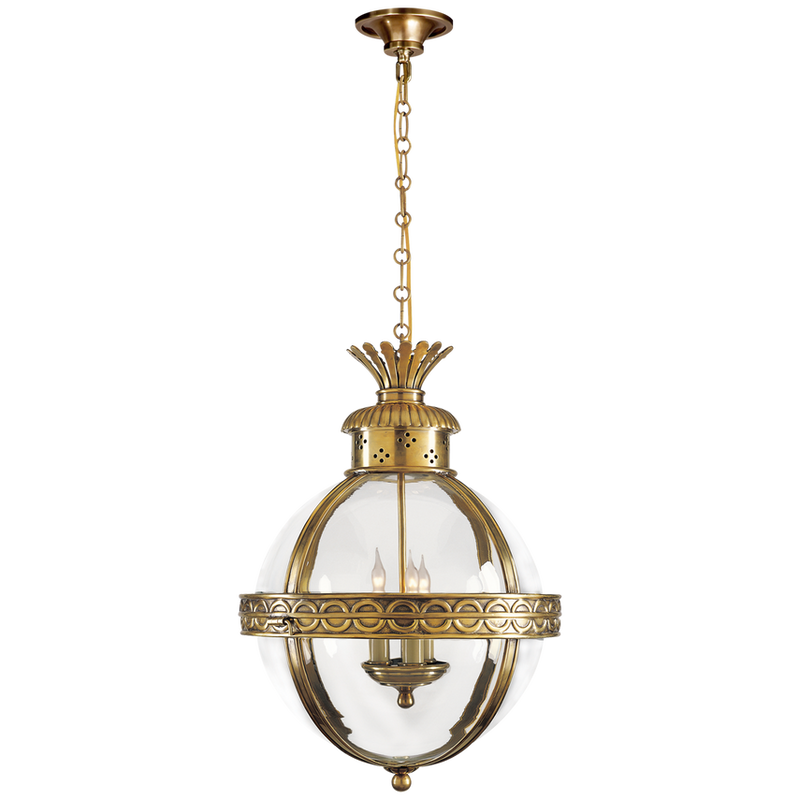 IN STORE Crown Top Banded Globe Lantern