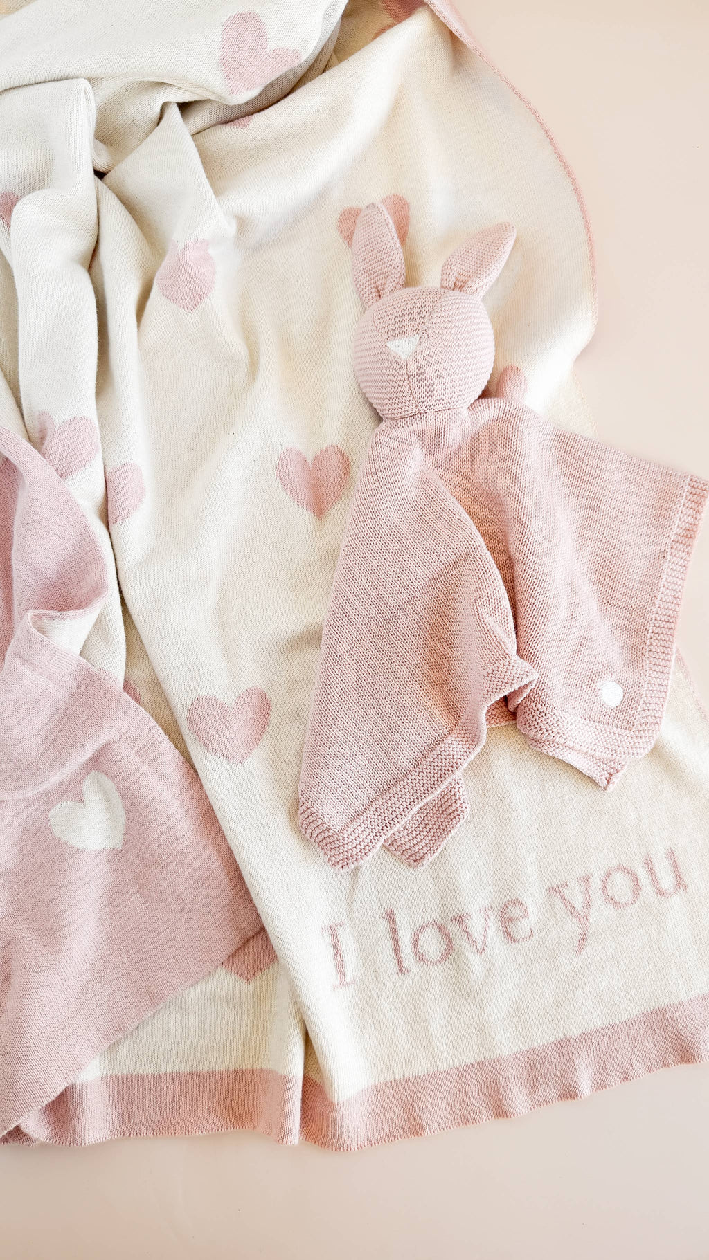 I Love You Baby Heart Blanket