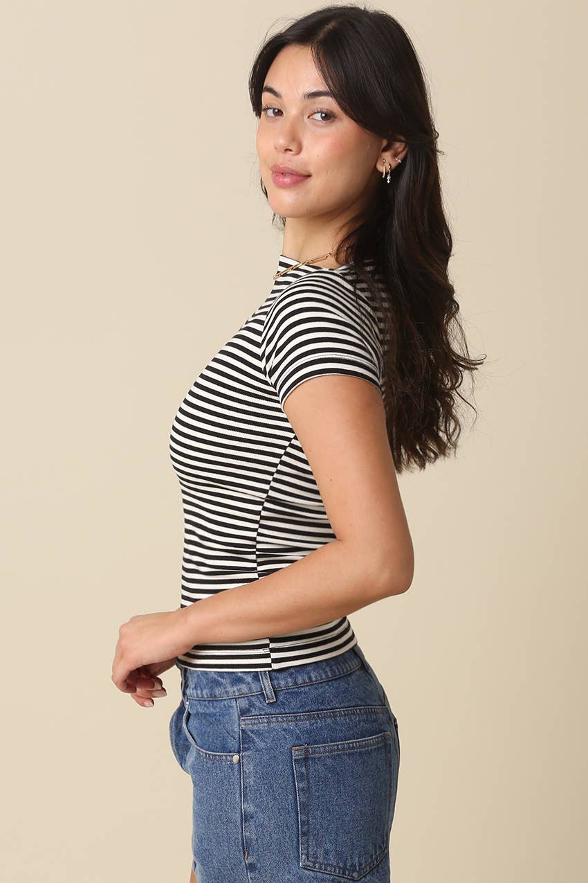 Kate Striped Fitted Top
