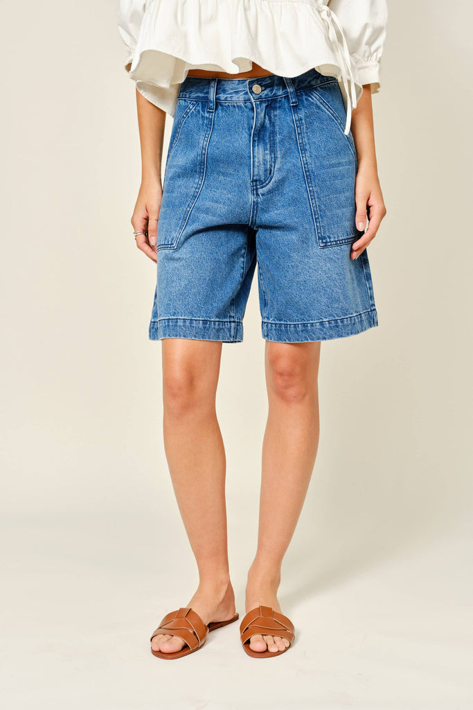 A Line Bermuda Shorts