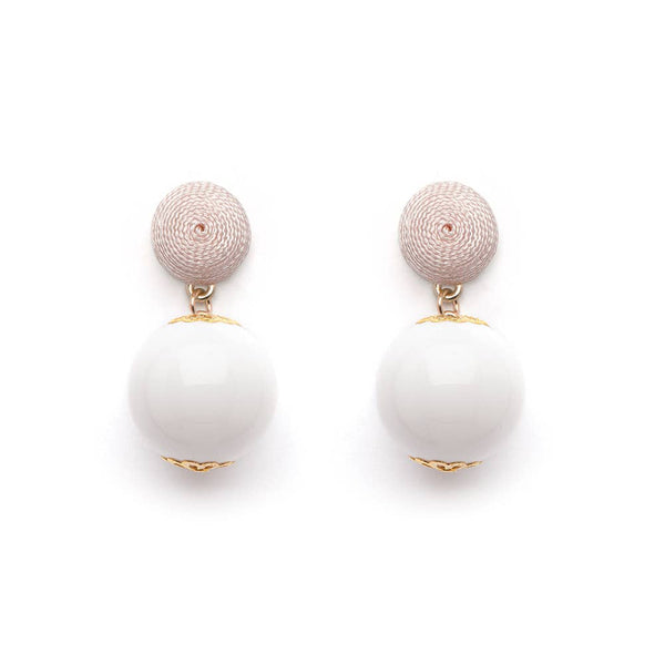 Thread White Candy Earring