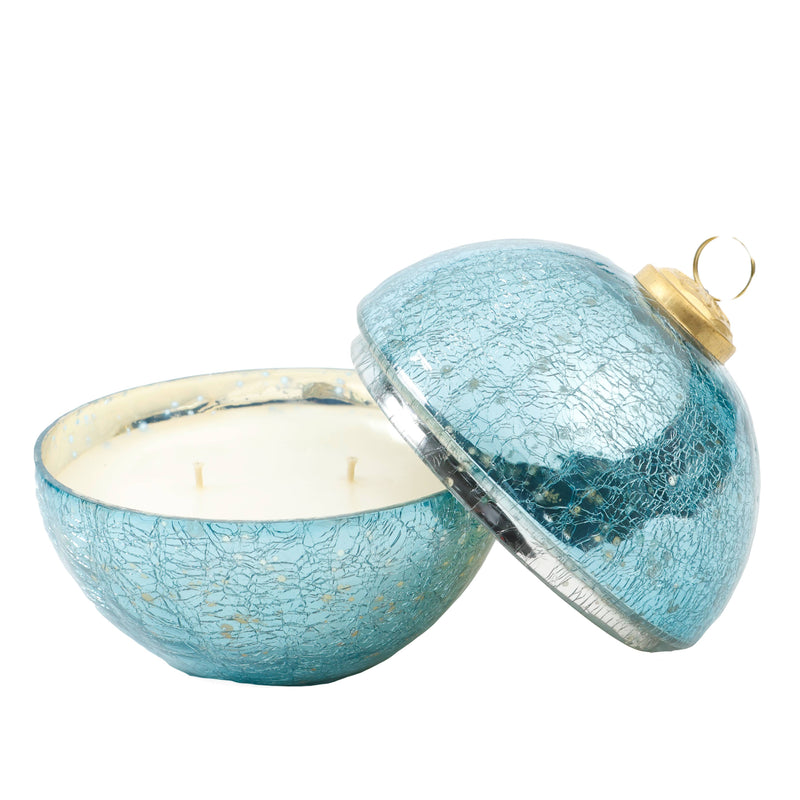 Mercury Glass Ornament Candle, assorted colors