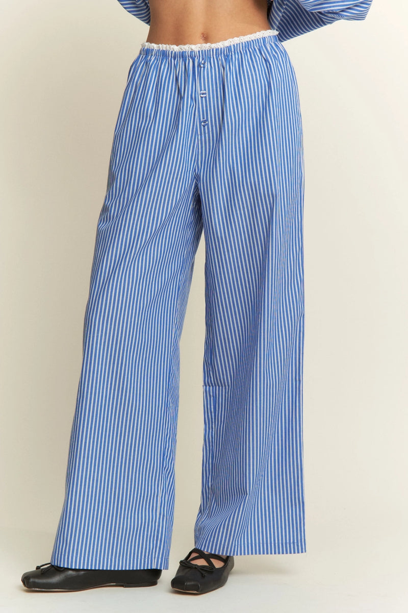 The Ruby Stripe Loungewear Wide Leg Pants