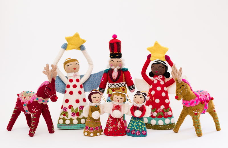 French Knot Angel Ornament