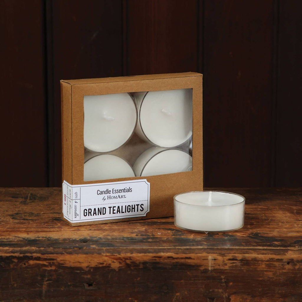 Grand Tealights - Box of 4 Ivory