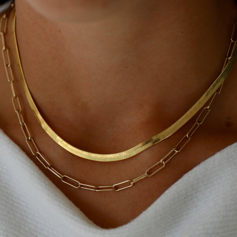 HERRINGBONE CHAIN NECKLACE