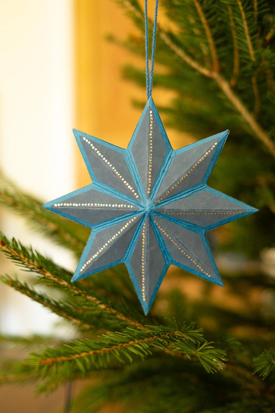 Midnight Star Paper Ornament