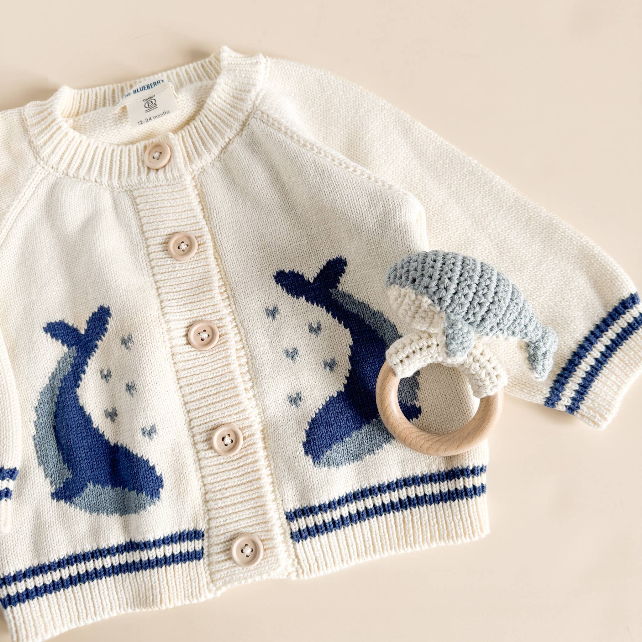 Cotton Whale Cardigan Nautical Baby Newborn Kid Spring Gift
