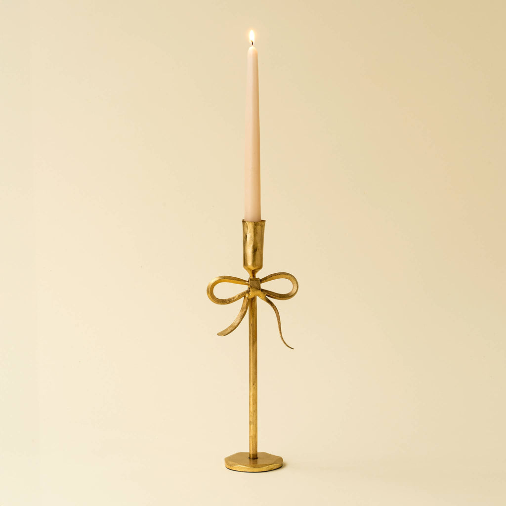 Bow Forged Candlestick (Large Gold)