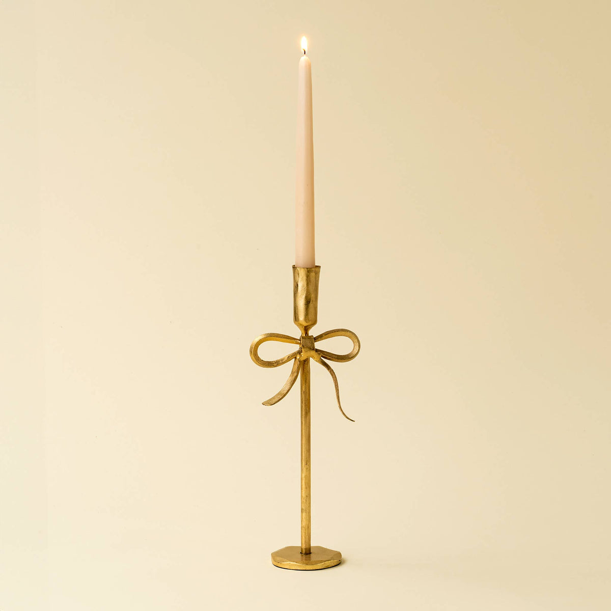 Bow Forged Candlestick (Large Gold)