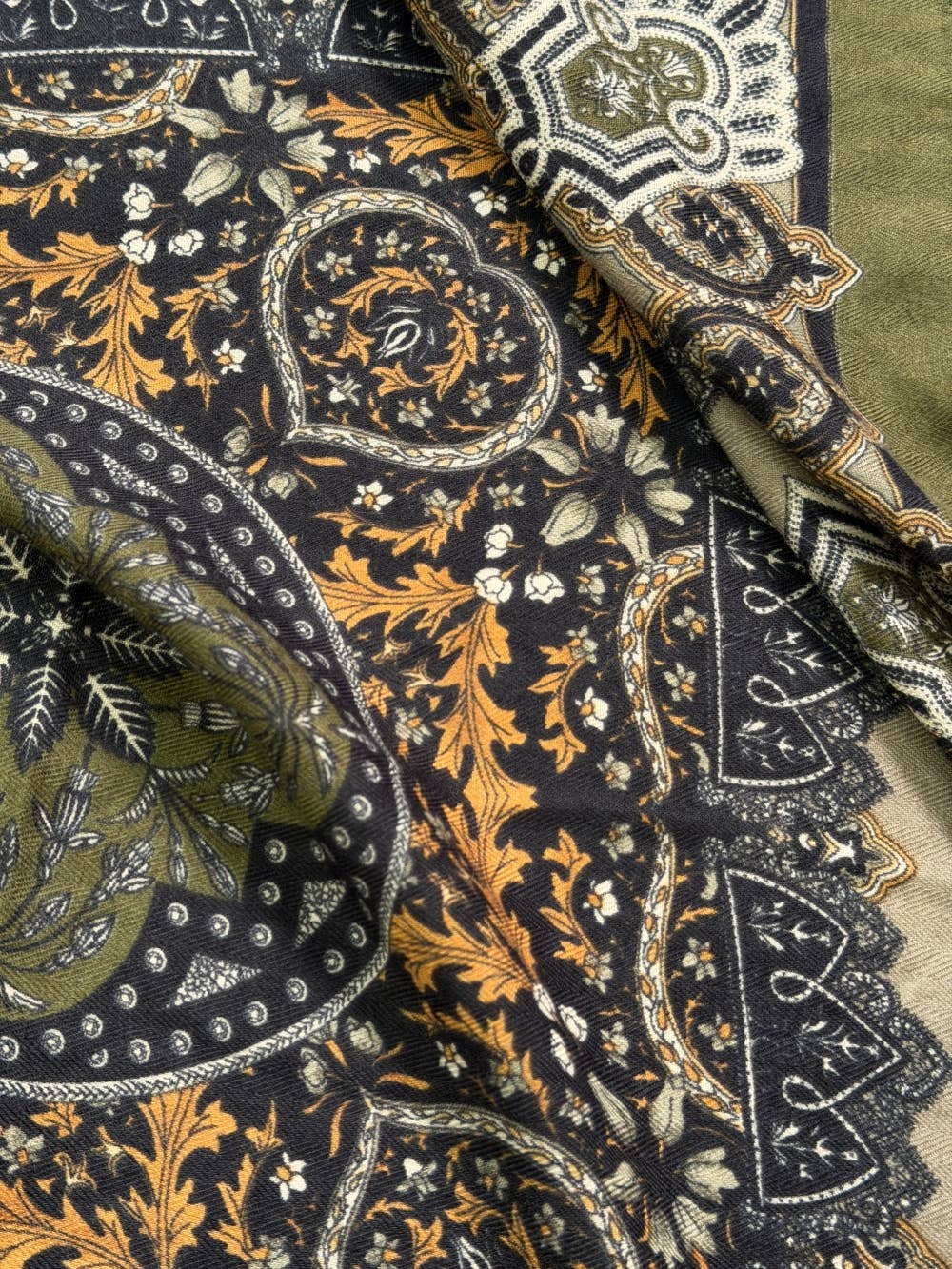 Ornate Border Square Scarf