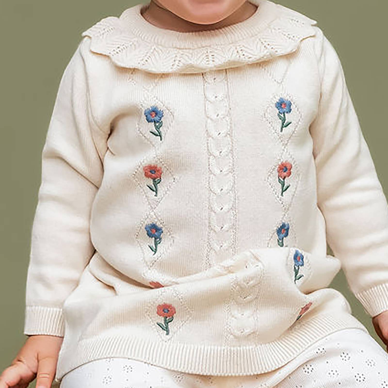Emma Floral Embroidered Baby Ruffle Dress