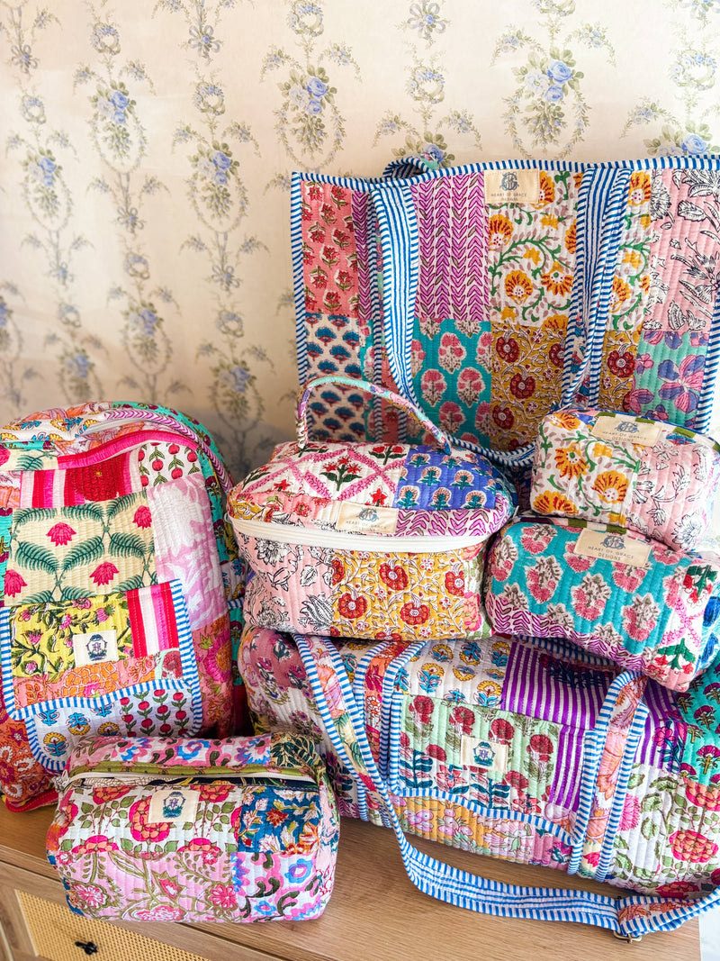 Wildflower Patch Quilted Tote Bag 